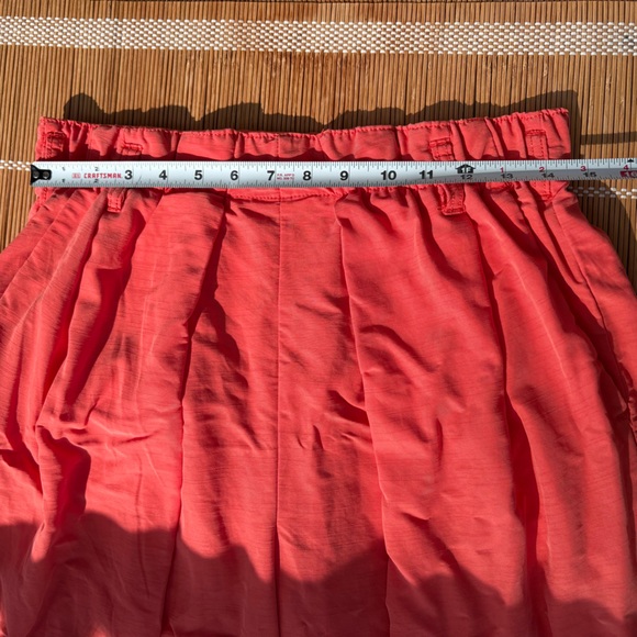 Free People orange/coral pleated Wide Leg Pants - Picture 3 of 7